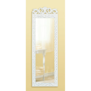 White Wood  Wall Mirror