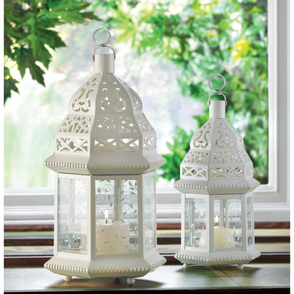 Large White Moroccan Lantern - Image 2