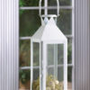 White Manhattan Candle Lantern