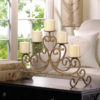 Antiqued Iron Candleabra – 5 Candle Stand