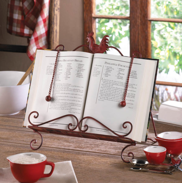 Red Rooster Cookbook Stand - Image 2