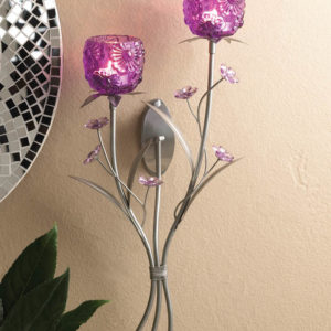 Fuchsia Blooms Wall Sconce