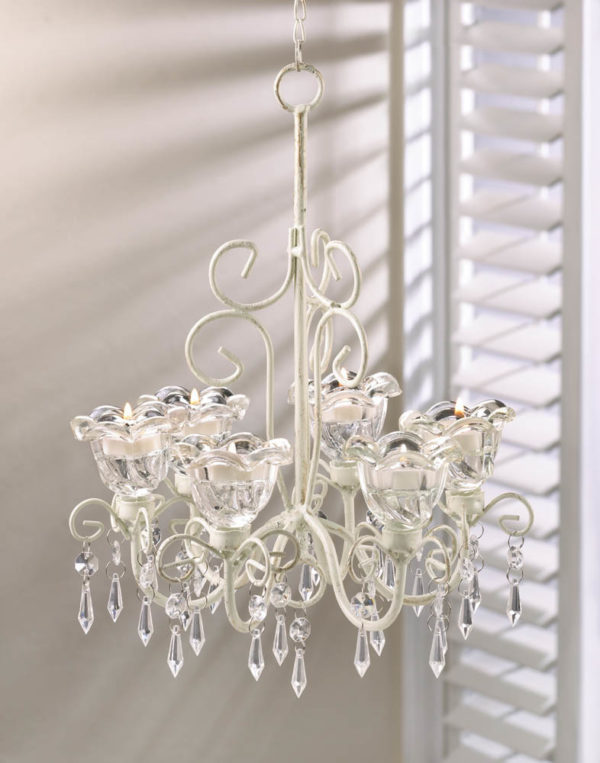 Crystal Blooms Candle Chandelier