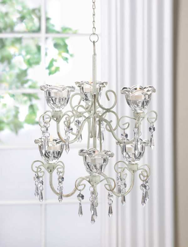 Crystal Blooms Double Chandelier