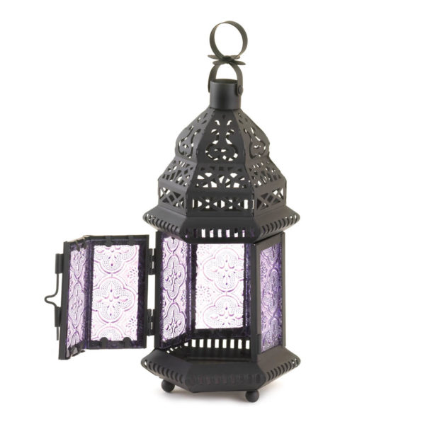 Lavender Moroccan Style Lantern - Image 2