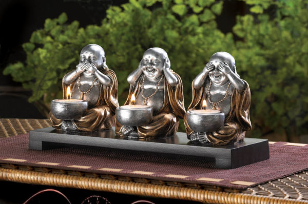 No Evil Buddha Candle Stand - Image 2