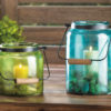 Blue Jar Candle Lantern