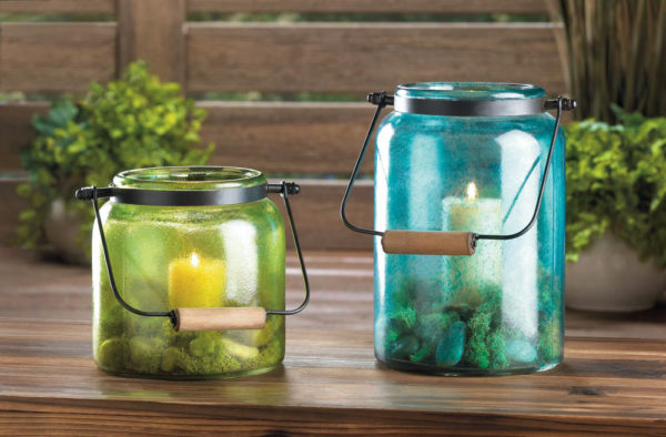 Green Jar Candle Lantern - Image 2