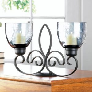 Fleur De Lis Duo Candle Stand