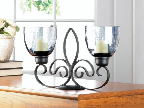 Fleur De Lis Duo Candle Stand