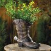 Spurred Cowboy Boot Planter