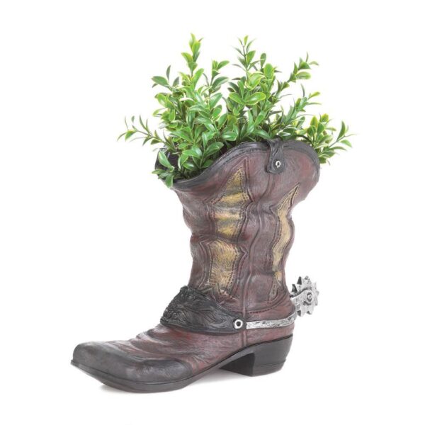 Spurred Cowboy Boot Planter - Image 2