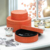 Orange Keepsake Boxes Trio