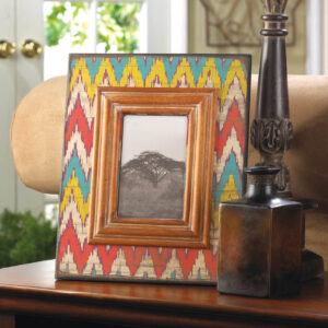 Ikat Chevron Wood Photo Frame 4 x 6