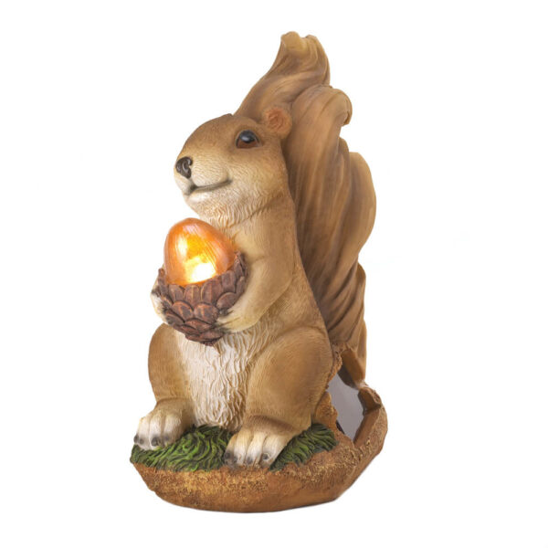 Squirrel Solar Garden Statue