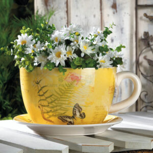 Garden Butterfly Teacup Planter (L)