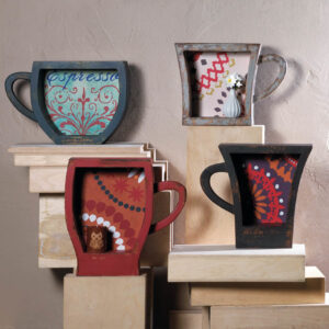 Dark Coffee Cup Shelf