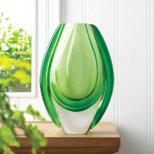 Emerald Art Glass Vase