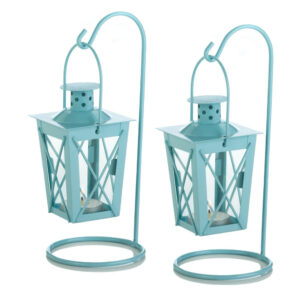 Baby Blue Hanging Railroad Lanterns