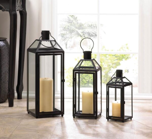 Midtown Small Black Lantern