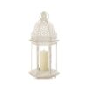 Large Distressed White Lantern