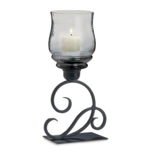 Smoked Glass Cursive Candle Stand