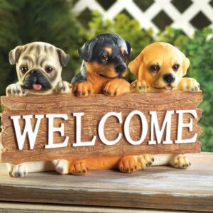 Puppy Dog Welcome Plaque