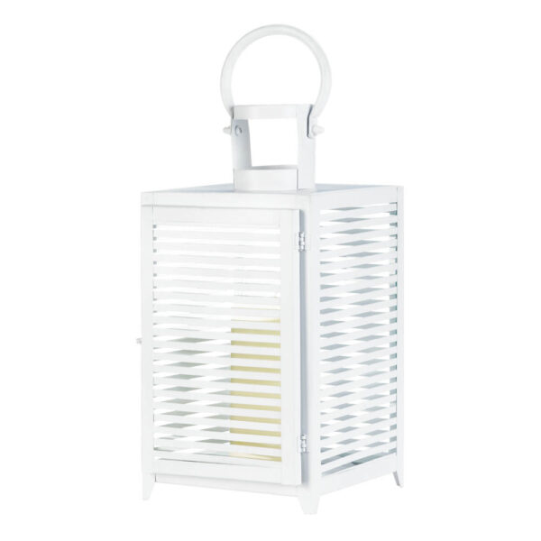 Large White Horizon Lantern