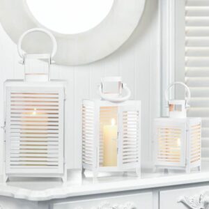 Small White Horizon Lantern