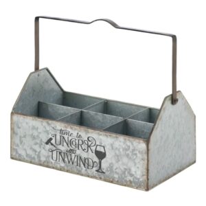 Galvanized Metal Wine Caddy