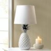 Silver Topped Pineapple Table Lamp