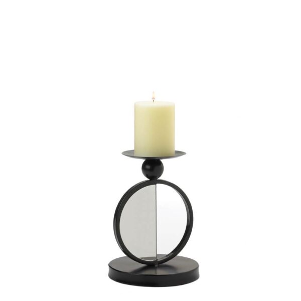 Single Mirrored Candle Holder - Image 2