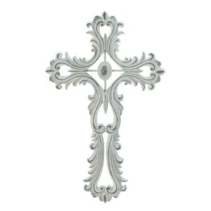 Scalloped White Cross