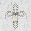 Contemporary Cross Candle Wall Sconce