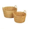 Round Wicker Baskets Duo