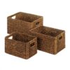 Brown Wicker Baskets Trio