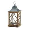 Large Wooden Diamond Lattice Lantern