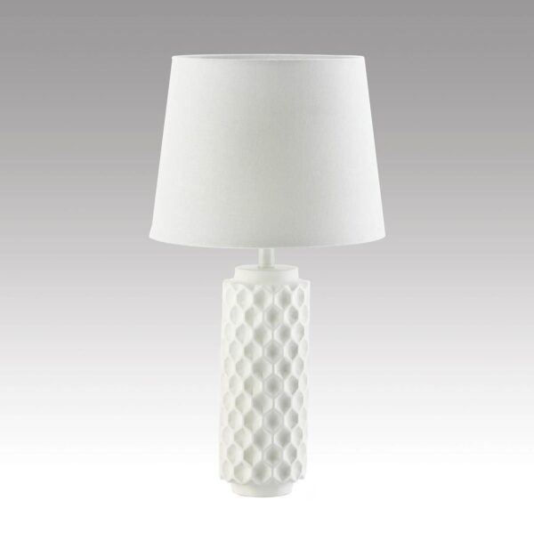 White Honeycomb Table Lamp