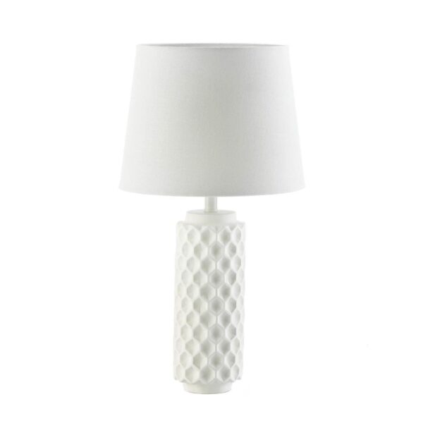 White Honeycomb Table Lamp - Image 2