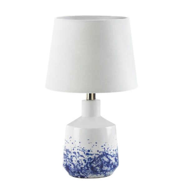 White & Blue Splash Table Lamp - Image 2