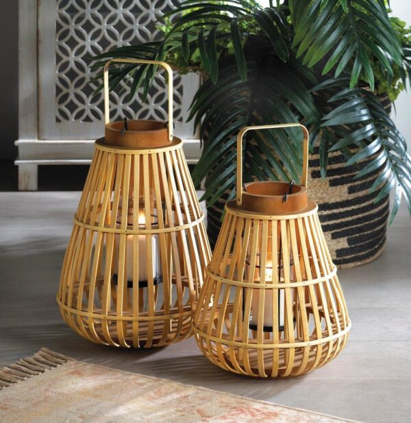 Small Slat Wood Lantern