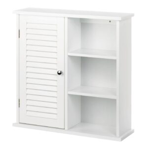 White Wall Cabinet With Shelves