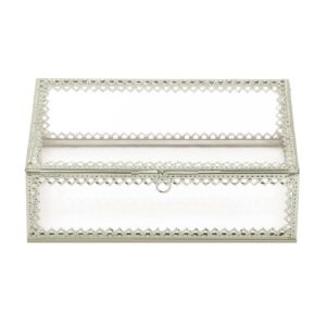 Silver Trim Glass Box