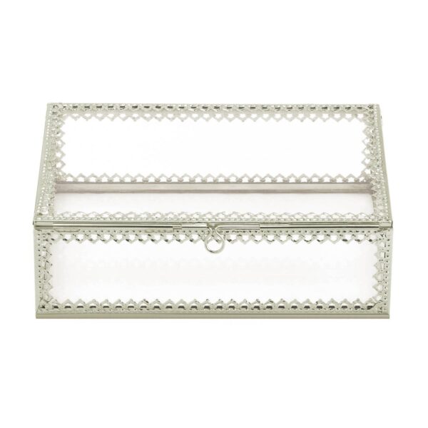 Silver Trim Glass Box