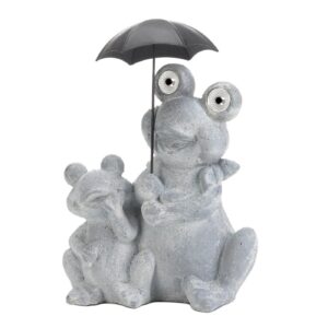 Frogs Under Umbrella Solar Decoration