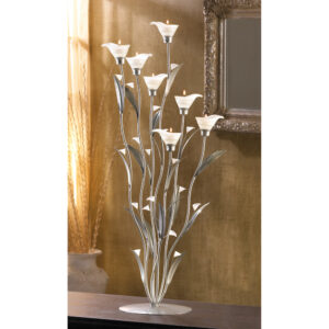 Silver Calla Lily Candle Holder