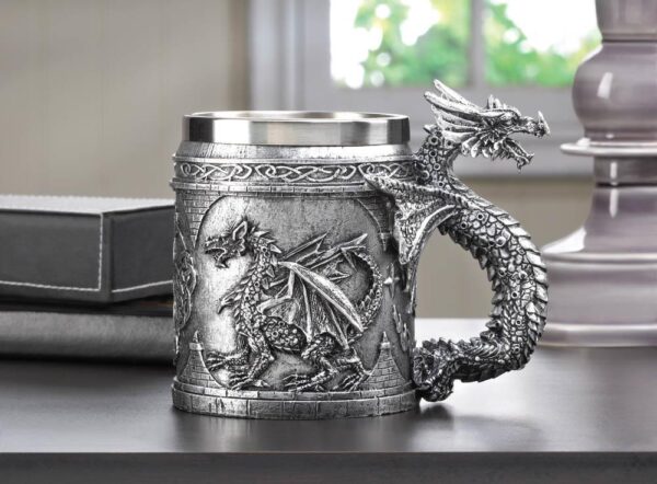 Stainless Steel Dragon Mug - Image 2