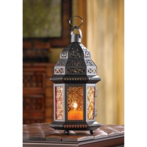 Amber Moroccan Candle Lantern